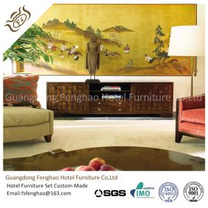 Quality Villa Walnut Hallway Rustic Wood Console Table TV Cabinet Handmade Large Size wholesale