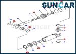 Dozer Tilt Cylinder Seal Kit 707-98-43620 Hydraulic Seals Komatsu Repair Parts