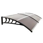 200x100 Brown Polycarbonate Window Awnings Rain Cover Household Application