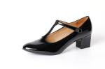 Black White Leather Pumps Women'S Shoes Poited Toe Closed Toe With 2cm Abs Heel