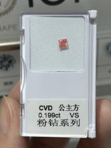 Quality Princess Lab Created Pink Diamonds 0.1ct Synthetic Colored Diamond Earrings Stud Ring wholesale
