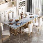 Marble Oversize Dining Table Luxury Rectangle Shape Medium Size