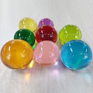 Quality ODM OEM low MOQ Colorful acrylic ball New arrival Hot Selling kid playing round 110mm toy balls resin ball wholesale