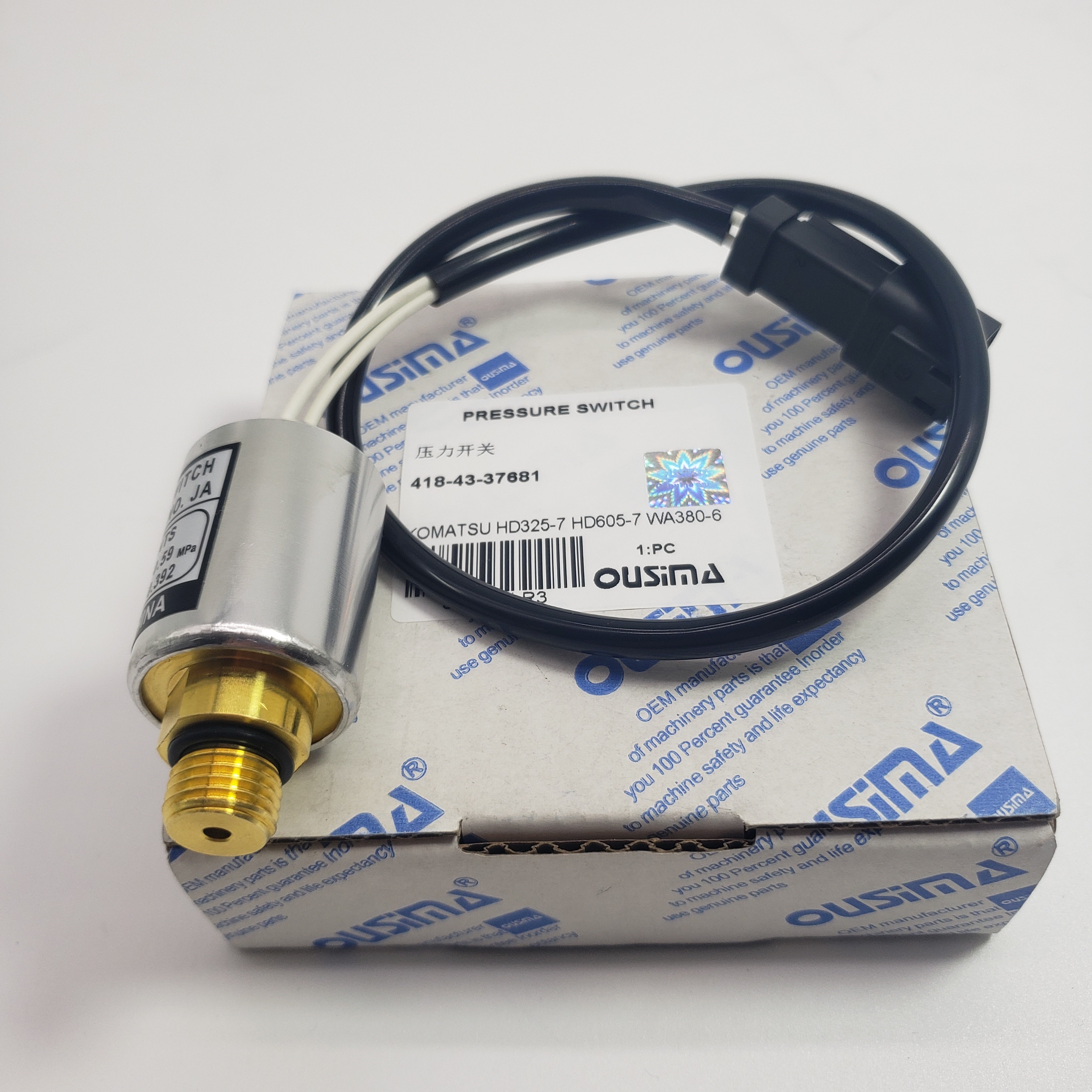 Pressure Switch 418-43-37681 for Komatsu HD325-7 HD605-7 WA380-6