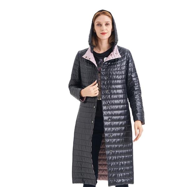 FODARLLOY 2022 autumn and winter puffer coat short hooded women's plus size