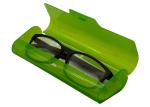 Slim Green Plastic Glasses Case Custom Logo Printing