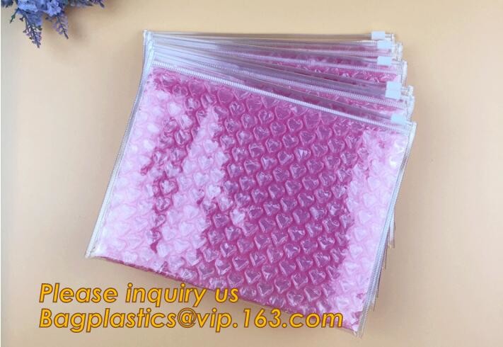 Cosmetic Pink Slider Padded Bag/Silver k Bag With Bubble,Padded Envelopes Cheap Aluminium Foil k Holographic