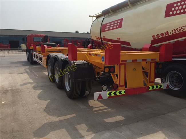 20ft 40ft 3 Axle Chassis Container Trailer Mechanical / Air Suspension