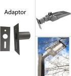 Heavy Duty Slip Fitter Tenon Adapter Base Straight Arm Wall Mount Light Bracket