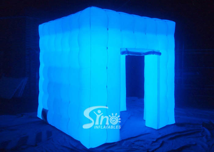 8'x8' portable cube tube Led inflatable photo booth for wedding events or parties night