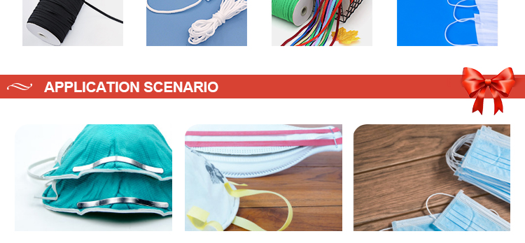 3MM 5MM Spandex & Chinlon Material For Disposable Flat & Round Elastic Earloop Rope