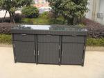 Aluminum Frame And Resin Wicker Bar Set Bar Table For Indoor