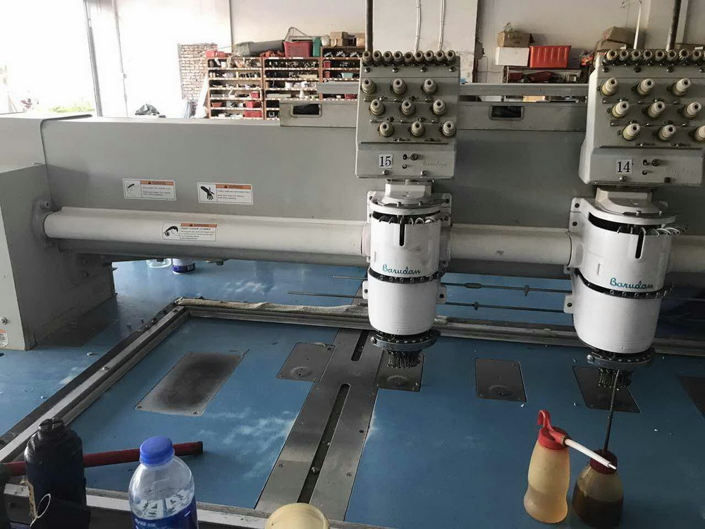 380V 50Hz Used Barudan Embroidery Machine 15 Heads Three Phases