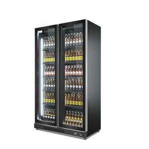 Quality Commercial Double Glass Door Beer Fridge Supermarket Grocery Energy Drink Bottle Display Cooler wholesale