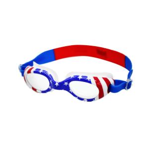 Quality American Flag 100% Silicone Non Fog Swimming Goggles Shatterproof wholesale