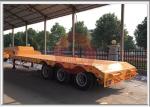 3 Axle Heavy Duty Trailer , Heavy Equipment Flatbed Trailers High Fuel Economy