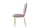 Pink Concise Banquet Leather Padded Dining Chairs