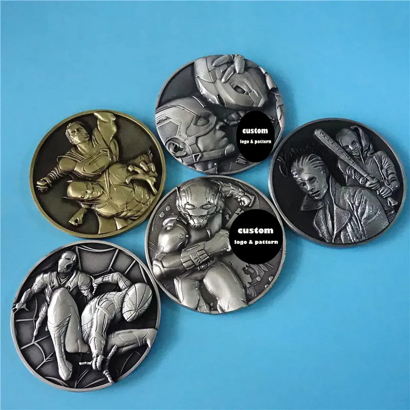 Die Casting Gold Souvenir Coin Silver Plating Eagle Liberty Metal Custom Made Gold Coins