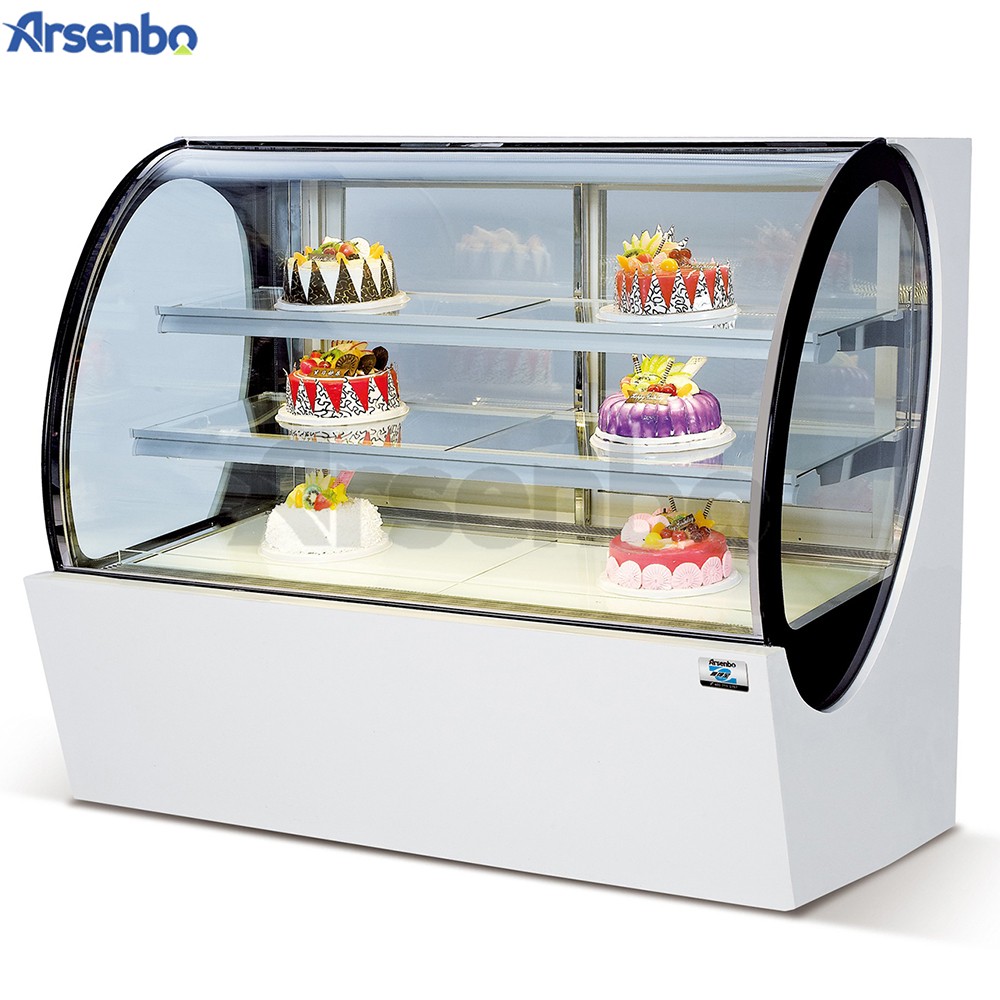Stainless Steel 768W Dessert Display Fridge , Multipurpose Cake Showcase Refrigerator