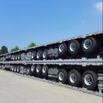 3 4 Axles Flat Bed Semi Trailers 40 Ft Container Flatbed Semi Trailer For Sale