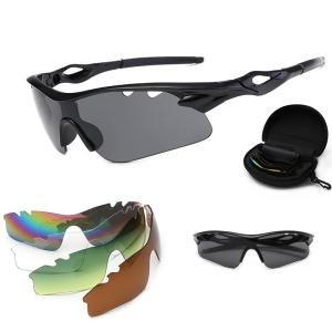 Quality Outside Cycling Polarized Sports Sunglasses 4 Interchangeable Lenses wholesale