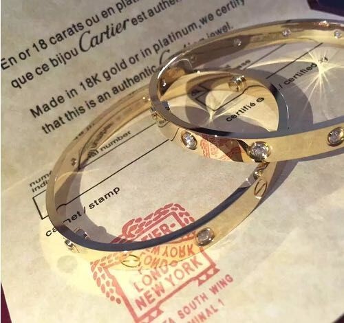China Jewelry Factory Diamond Bangle Brand Design Car Tier Love Bracelet 18K Gold Bangle B6035917