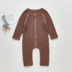 Winter Custom 100% Cotton Sweater Baby Boys Girls Infant Jumpsuit Bodysuit