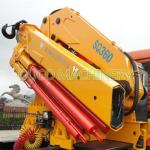 Yellow Cormach 10t Foldable Boom Lorry Mounted Crane