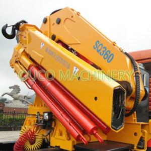 Quality Yellow Cormach 10t Foldable Boom Lorry Mounted Crane wholesale