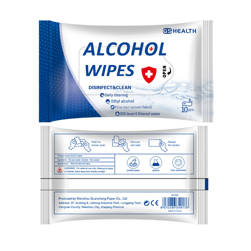 Anti-Bacterial Disposable Sanitizing Cleaning 75% Ethanol Disinfecting Wet Wipes
