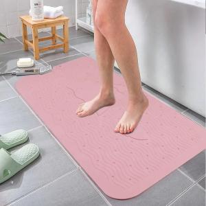 Quality Washable Non Slip Silicone Shower Mat Odorless Nontoxic BPA Free wholesale