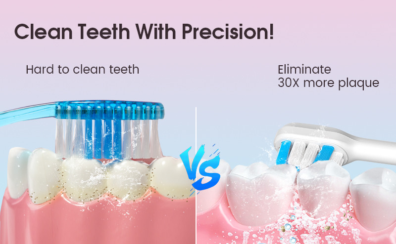 Smart Sonic Electric Toothbrush Ergonomic Design Soft for Teeth Whitening AI Sensor-Based Activation Travel-friendly