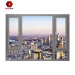 Vertical Double Glazed Aluminum Casement Window Soundproof Heat Insulation