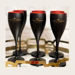 Eco Friendly Dual Color Plastic Wine Champagne Glasses For Wine Outdoor Event