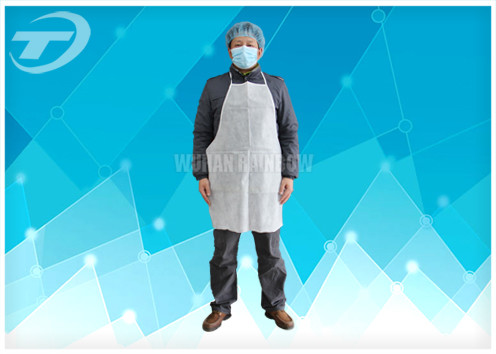 25gsm Polypropylene Spunbond Disposable Plastic Aprons Breathable Single Use