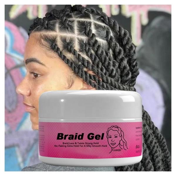 Private Label Hair Braid Gel for 4c African Hair Extra Strong Hold Twists