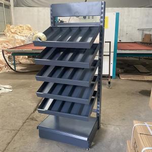 Quality Factory Custom Size Color logo frosted gray hardware store rack pharmacy rack supermarket shelves gondola wholesale