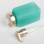 Luxury Gold Top Press Pump Green Body Lotion Container Packaging Plastic Shampoo