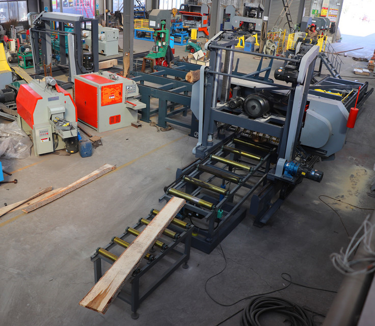 Horizontal Hydraulic Automatic Wood Saw Machines Bandsaw Sawmill Band Saw
