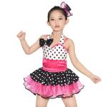 Polka Dots Kids Dance Clothes Multicolor Ballet Spandex Dance Dress