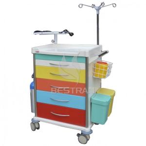 Quality 625 X 475 X 930mm Steel Hospital Medical Emergency Trolley wholesale