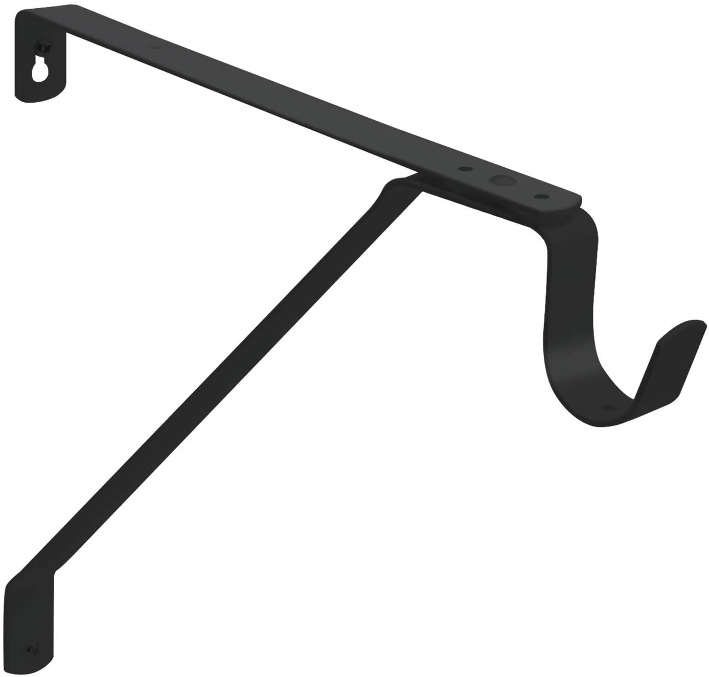 3/4mm Thickness Metal Closet Rod Shelf Support Bracket for Black or White