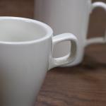 Fine Standards Polished White Porcelain Drink Cup With Handle 350ml