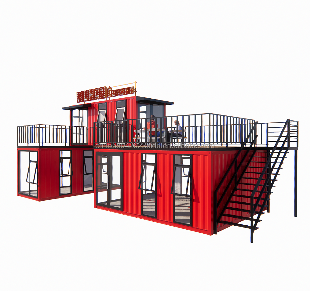 50/75/100mm Wave Sandwich Panel Container for Custom Hotel Made Bar Cafe Restaurant Store Shipping Container Coffee Shop