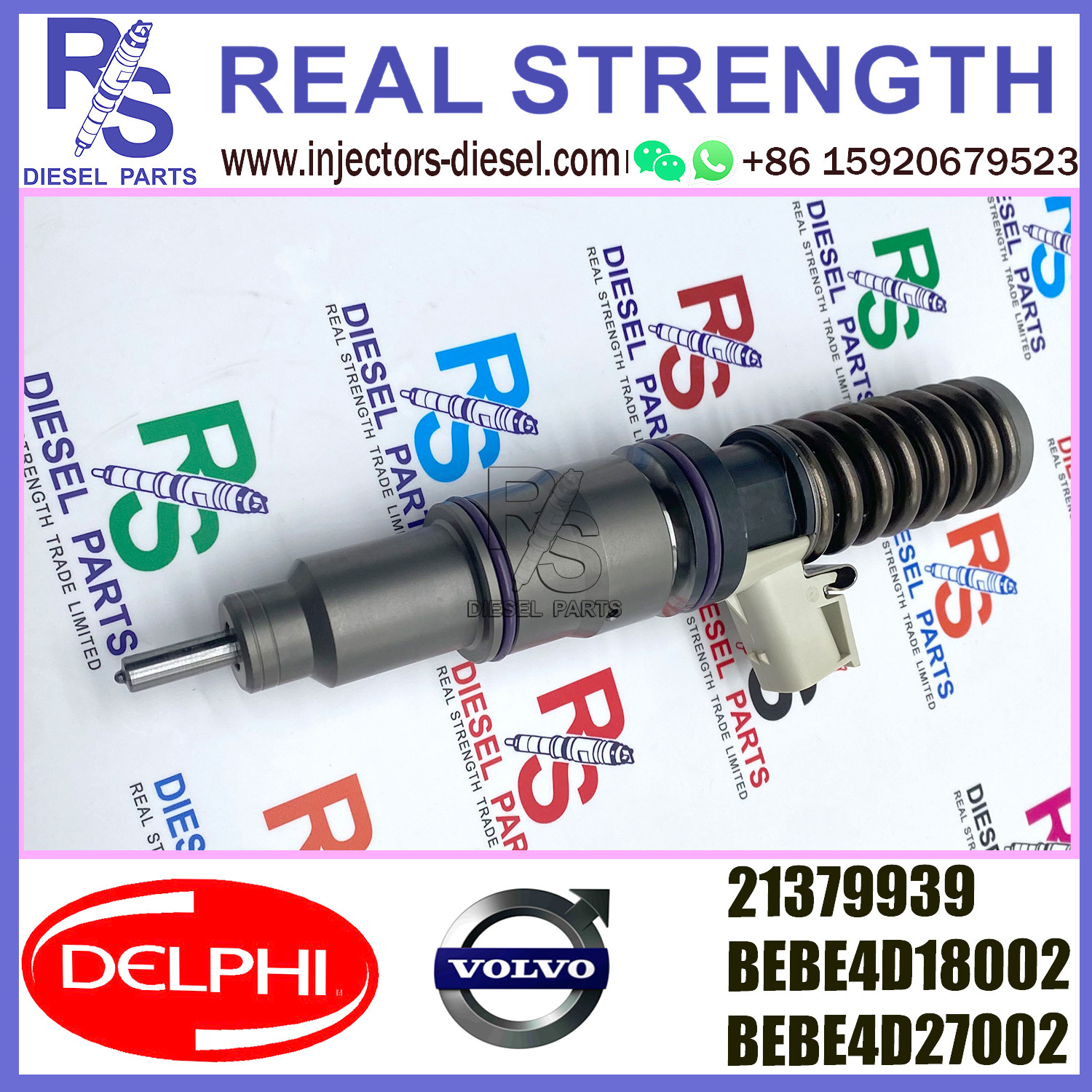 DELPHI 4pin injector 21379939 Diesel pump Injector V-O-L-V 21379939 BEBE4D18002 BEBE4D27002 E3.18 for V-O-L-V PENTA MD13