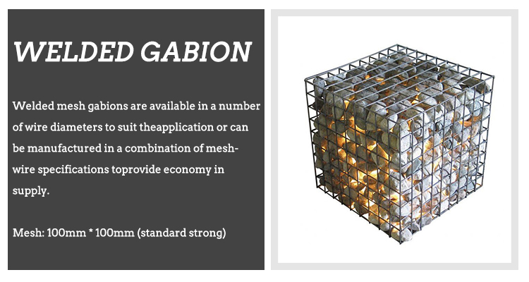 Bending Gabion Fence System / Box Retaining Wall 1*1*0.5m