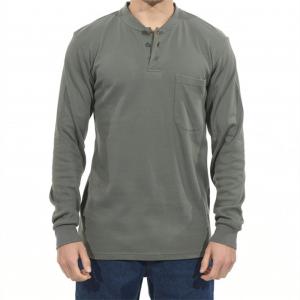 Quality Full Sleeve FR Henley Shirt UL NFPA2112 Welding Big And Tall Size wholesale