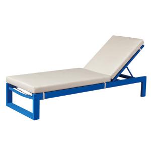 Quality Swimming Pool Blue Aluminum Beach Chair Outdoor Sunbed wholesale