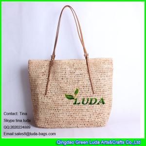 Quality LUDA extra lrage durable women beach tote bag natural straw raffia bag wholesale