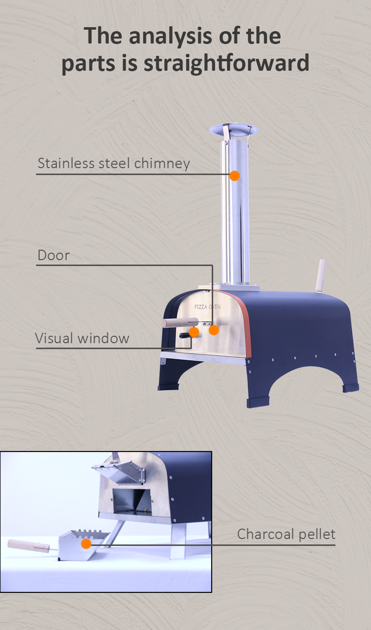 Stainless Steel Bbq Stove for High Capacity Outdoor Wood Pellet Barbecue and Grilling